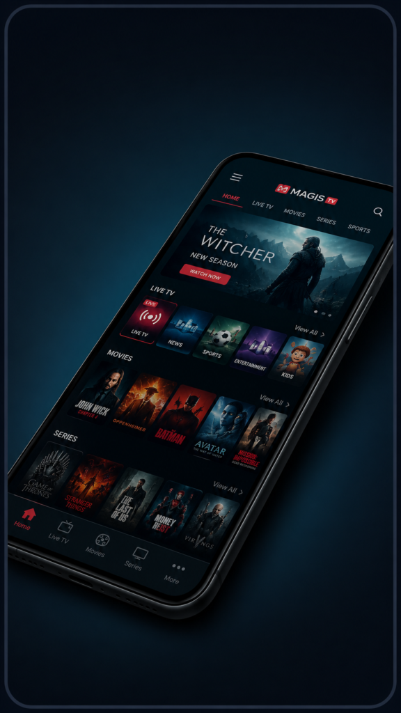 MagisTV interface Home